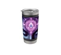 Yoga Ajna Sensibilisation Third Eye Chakra Brahman Gobelet isotherme en acier inoxydable double paroi