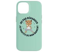 Yoga Anime-Manga Chat Méditation Bouddhisme drôles Chat Coque pour iPhone 14