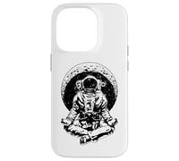 Yoga Astronaute Croissant de Lune Science Espace Méditation Zen Coque pour iPhone 14 Pro