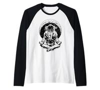 Yoga Astronaute Croissant de Lune Science Espace Méditation Zen Manche Raglan