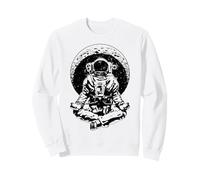 Yoga Astronaute Croissant de Lune Science Espace Méditation Zen Sweatshirt