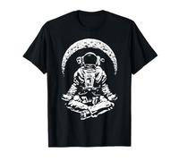 Yoga Astronaute Croissant de Lune Science Espace Méditation Zen T-Shirt