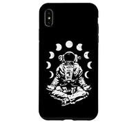 Yoga Astronaute Phase de Lune Zen Méditation Lotus Pose Coque pour iPhone XS Max