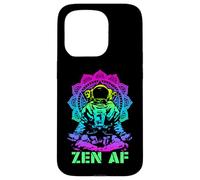 Yoga Astronaute Zen AF Funny Mandala Meditation Lotus Pose Coque pour iPhone 15 Pro
