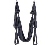 Yoga Balançoire Hamac Trapèze Sling Aeria Home Gym Anti-gravité Inversion Fitness (Noir)