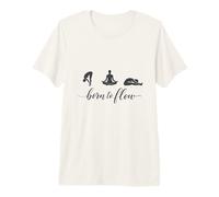 Yoga « Born to Flow » pour Les Amateurs de Bien-être et de Pleine Conscience T-Shirt Haut de Gamme