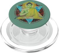 Yoga Bouddhisme Dharma Roue Bouddha Dharma Méditer Vintage PopSockets PopGrip pour MagSafe