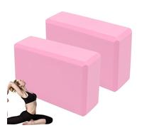 Yoga Brick, 2x Exercise Blocks Working Out, 9.06x5.91x2.95 Inches Wedge Stretcher Balance & Slip Resistant Design, Workout Tools for Hot Mindfulness, Gym, Beginners, Handstand, Home Sports, Squatting