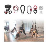 Yoga Bungee Corde Kit D'entraînement De Résistance À Domicile, Corde De Résistance Noire, Équipement De Fitness, Bandes D'entraînement Anti-gravité, Pour La Danse Et La Perte De Poids(Full set 80kg)