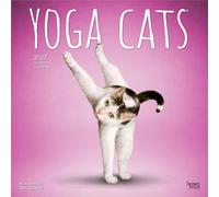 Yoga Cats Official 2027 12 X 24 Inch (Hanging) Monthly Square Wall Calendar Plastic-Free