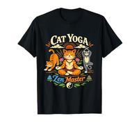 Yoga Chat Maître Zen Félin Bien-être T-Shirt