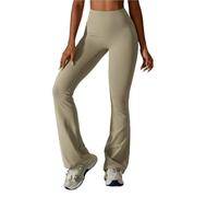 Yoga Cloche-Bas serré Scrunch Bout à Danse Taille Haute Collants Femmes Sport Pantalon Respirant Fitness Leggings(Brown2,M)
