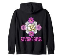 Yoga Diva Divine Fleur Om Divine, Idées Cadeau Yoga Fleurs Namaste Sweat à Capuche