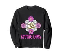 Yoga Diva Divine Fleur Om Divine, Idées Cadeau Yoga Fleurs Namaste Sweatshirt