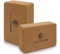 Lot de 2 blocs de yoga en liège de qualité supérieure pour une meilleure prise en main et stabilité - Parfaits pour les tapis de yoga - Idéal pour les yogis - Durable, biodégradable, respectueux de