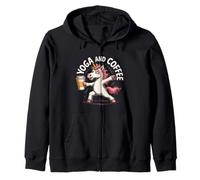 Yoga et café Licorne Mystique Fitness Pun Funny Gym Sweat à Capuche