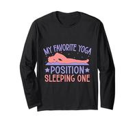 Yoga Favorite Position Sleeping One Funny Yoga Manche Longue