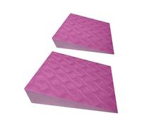 Yoga Foam Wedges 2 Piece, EVA Lightweight Exercise Wedge Blocks, Angled Workout Wedge for Squats Pushups Planks, Non Slip Fitness Wedges for Pilates Rehab Balance, Foot Support Tool