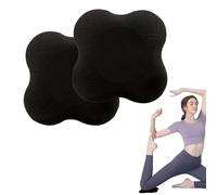 Yoga Genouillère, Coussin De Genou Pad, Tapis Antidérapant Noir, Support Pour Genoux Et Coudes, Adapté Au Yoga Et Stretching, 20 * 20cm, 2 Pièces