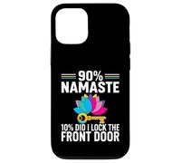 Yoga Humor 90% Namaste 10% Did I Lock The Door Coque pour iPhone 12/12 Pro