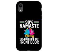 Yoga Humor 90% Namaste 10% Did I Lock The Door Coque pour iPhone XR