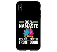 Yoga Humor 90% Namaste 10% Did I Lock The Door Coque pour iPhone XS Max