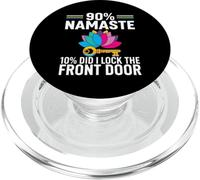Yoga Humor 90% Namaste 10% Did I Lock The Door PopSockets PopGrip pour MagSafe
