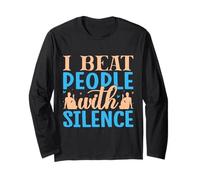 Yoga I Beat People With Silence Funny Yoga Manche Longue