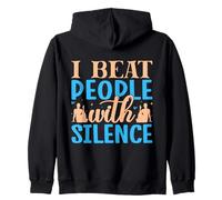 Yoga I Beat People With Silence Funny Yoga Sweat à Capuche
