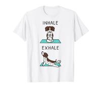 Yoga Inhale Exhale Allemand à poils courts pour chien T-Shirt