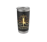 Yoga Instructor Instructeur Formateur Enseignant Namaste Zen Gobelet isotherme en acier inoxydable double paroi