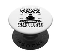 Yoga is for Smart People Professeur de Yoga drôle pour Femmes PopSockets PopGrip Adhésif