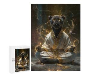 Yoga Jaguar Zen Mastery Puzzle 1000 Pièces Educa Jouet en Bois Cadeau Unique Décoration Intérieure Jeu Éducatif Challenge Toy Adultes Et Enfants À Partir De 14 Ans 500 PCS