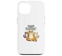 Yoga Je Travaille Juste au Milieu de Mon Humour Chats Coque pour iPhone 13