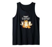 Yoga Je Travaille Juste au Milieu de Mon Humour Chats Débardeur