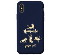 Yoga Karma Cat Namaste Om méditation Sport Coque pour iPhone X/XS
