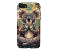Yoga Koala Ours en Tant Que Professeur de Yoga Guru méditation dans Le siège du Lotus Coque pour iPhone SE (2020) / 7/8