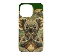 Yoga Koala Ours en Tant Que Professeur de Yoga Guru méditation dans Le siège du Lotus Coque pour iPhone 15 Pro Max