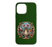 Yoga Koala Ours en Tant Que Professeur de Yoga Guru méditation dans Le siège du Lotus Coque pour iPhone 13 Pro Max