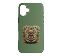 Yoga Koala Ours en Tant Que Professeur de Yoga Guru méditation dans Le siège du Lotus Coque pour iPhone 16 Plus