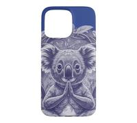 Yoga Koala Ours en Tant Que Professeur de Yoga Guru méditation dans Le siège du Lotus Coque pour iPhone 15 Pro Max