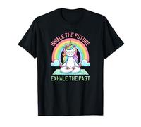 Yoga Licorne arc-en-ciel Inspirez l'avenir Expirez le passé T-Shirt