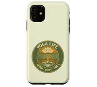 Yoga Life Mind Body Soul Vintage Retro Cadeau pour Yogis Coque pour iPhone 11