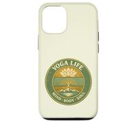 Yoga Life Mind Body Soul Vintage Retro Cadeau pour Yogis Coque pour iPhone 12/12 Pro