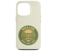Yoga Life Mind Body Soul Vintage Retro Cadeau pour Yogis Coque pour iPhone 13 Pro