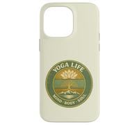 Yoga Life Mind Body Soul Vintage Retro Cadeau pour Yogis Coque pour iPhone 14 Pro Max