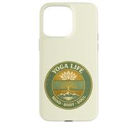 Yoga Life Mind Body Soul Vintage Retro Cadeau pour Yogis Coque pour iPhone 15 Pro Max