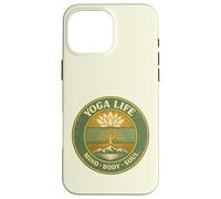 Yoga Life Mind Body Soul Vintage Retro Cadeau pour Yogis Coque pour iPhone 16 Pro Max