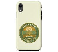 Yoga Life Mind Body Soul Vintage Retro Cadeau pour Yogis Coque pour iPhone XR