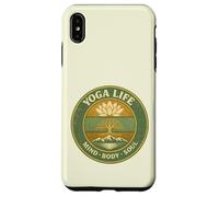 Yoga Life Mind Body Soul Vintage Retro Cadeau pour Yogis Coque pour iPhone XS Max
